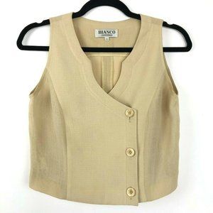 Vtg 90s Button Front Short Vest